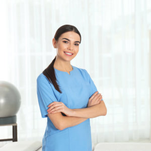 woman smiling